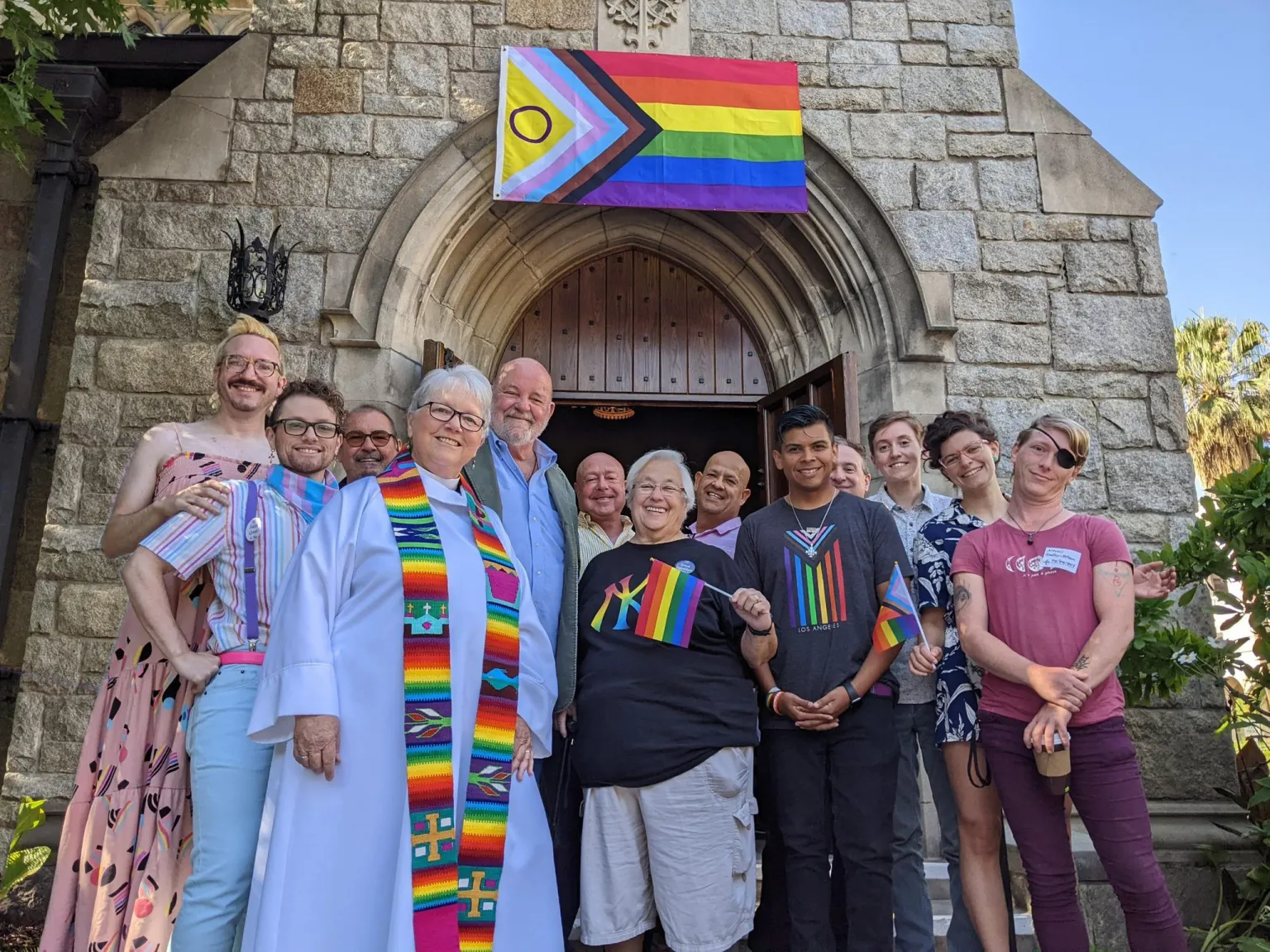 Pride month photo at a progressive church